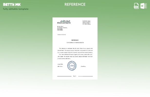 Референтен шаблон за банка во модерен стил Саудиска Арабија Alavwal